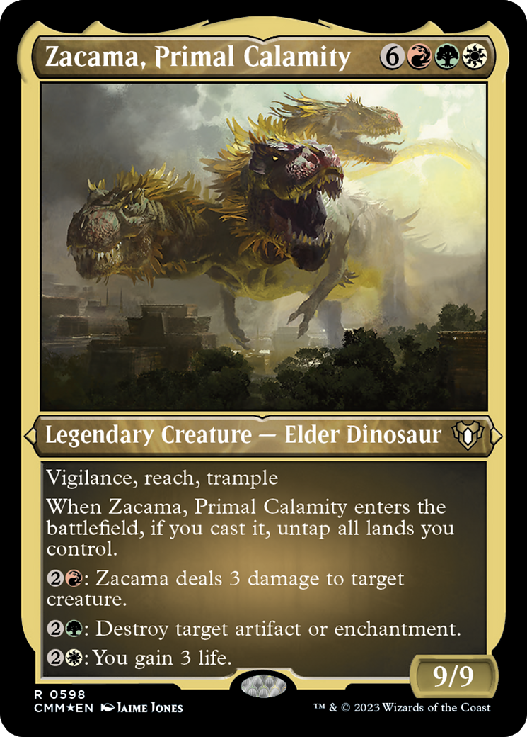 Zacama, Primal Calamity (Foil Etched) [Commander Masters] | Grognard Games