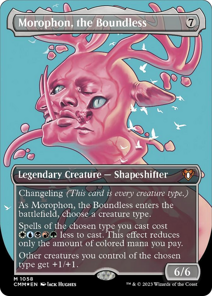 Morophon, the Boundless (Borderless Textured Foil Frame Break) [Commander Masters] | Grognard Games