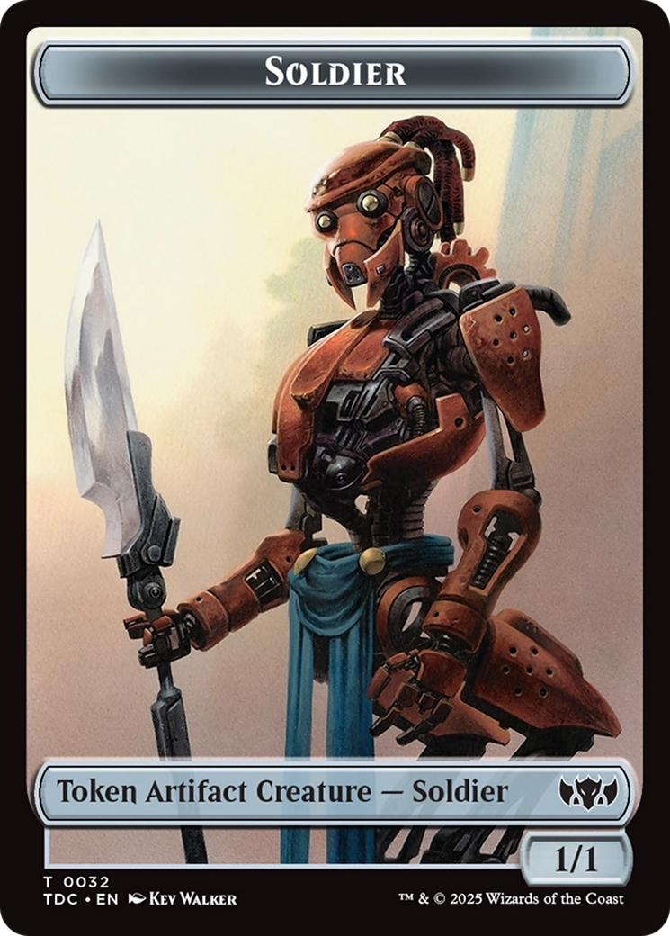 Solider (0032) // Copy Double-Sided Token [Tarkir: Dragonstorm Commander Tokens] | Grognard Games