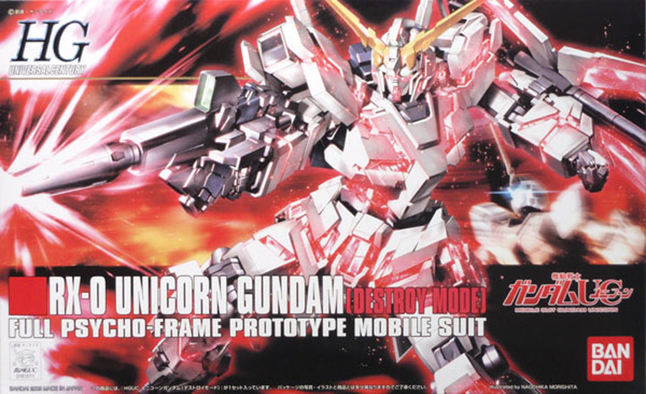 Bandai HGUC #100 1/144 RX-0 Unicorn Gundam (Destroy Mode) "Gundam UC" | Grognard Games