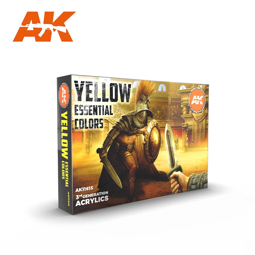 AK11615 AK Interactive 3G Essential Colours - Yellow Set | Grognard Games