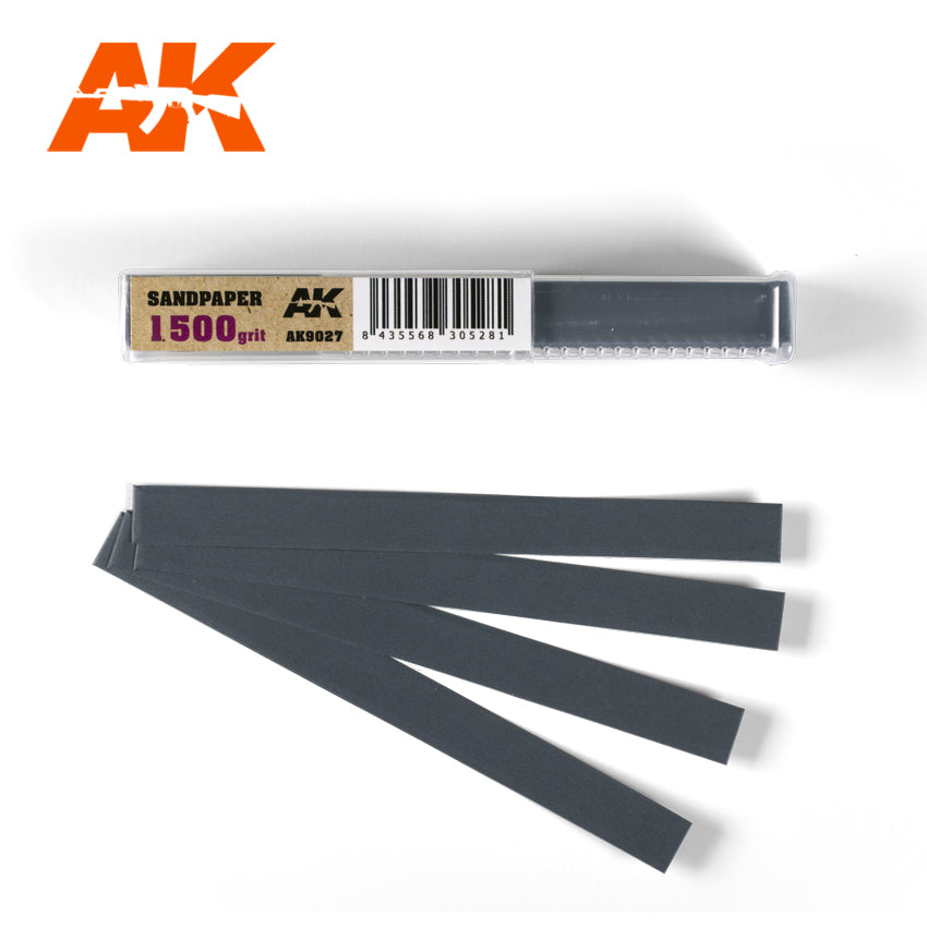 AK Interactive: Wet Sandpaper 1500 grit x 50 units | Grognard Games