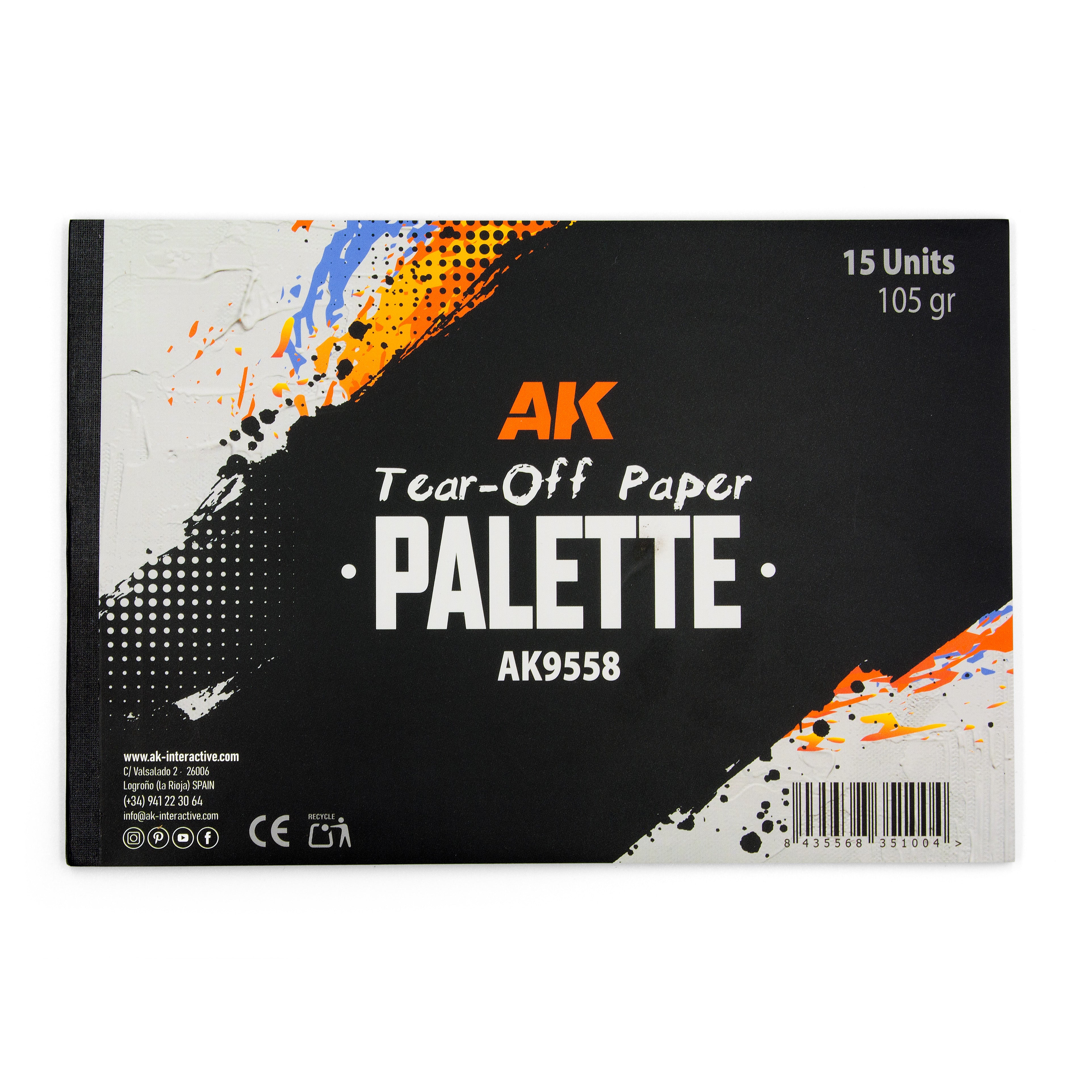 AK9558 AK Interactive Tear-Off Paper Palette | Grognard Games