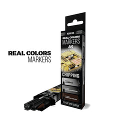 AK Interactive Real Colors Markers Chipping - Set 3 Real Colors Markers | Grognard Games
