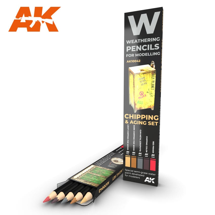 AK Interactive Weathering Pencil Set - Chipping | Grognard Games
