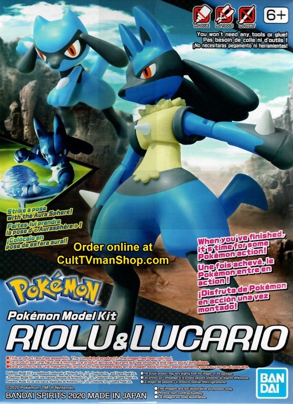 Bandai Spirits Pokemon Model Kit #44 Riolu & Lucario | Grognard Games