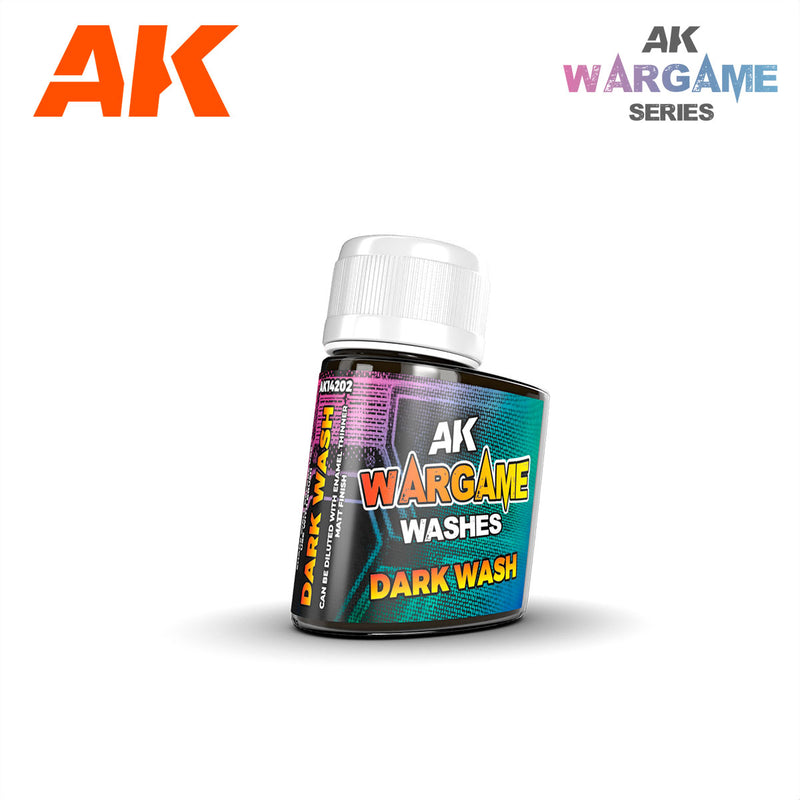 AK 14202 AK Interactive Wargame Washes Dark Wash 35ml | Grognard Games