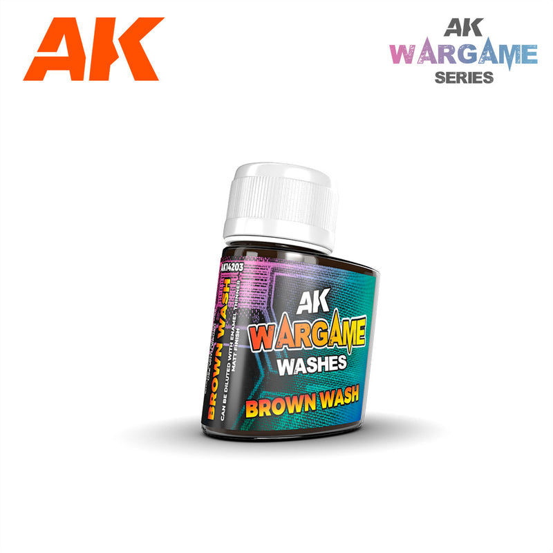 AK 14203 AK Interactive Wargame Washes Brown Wash 35ml | Grognard Games