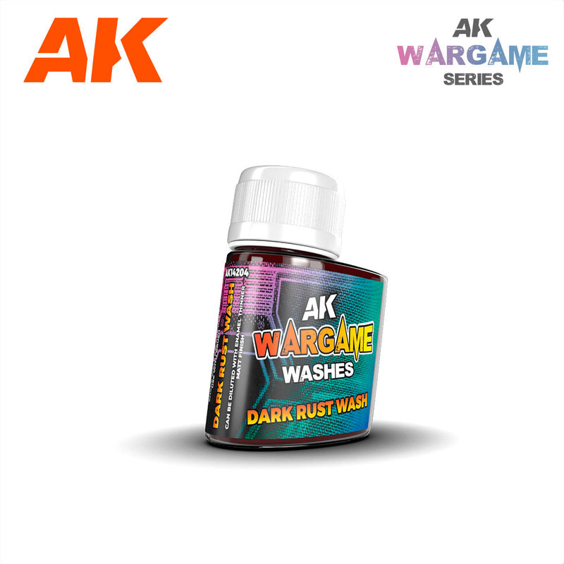 AK 14204 AK Interactive Wargame Washes Dark Rust Wash 35ml | Grognard Games