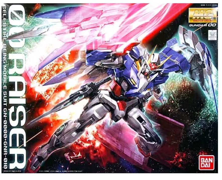 Bandai MG 1/100 00 Celestial Being Mobile Suit GN-0000+GNR-010 Raiser "Gundam 00" | Grognard Games
