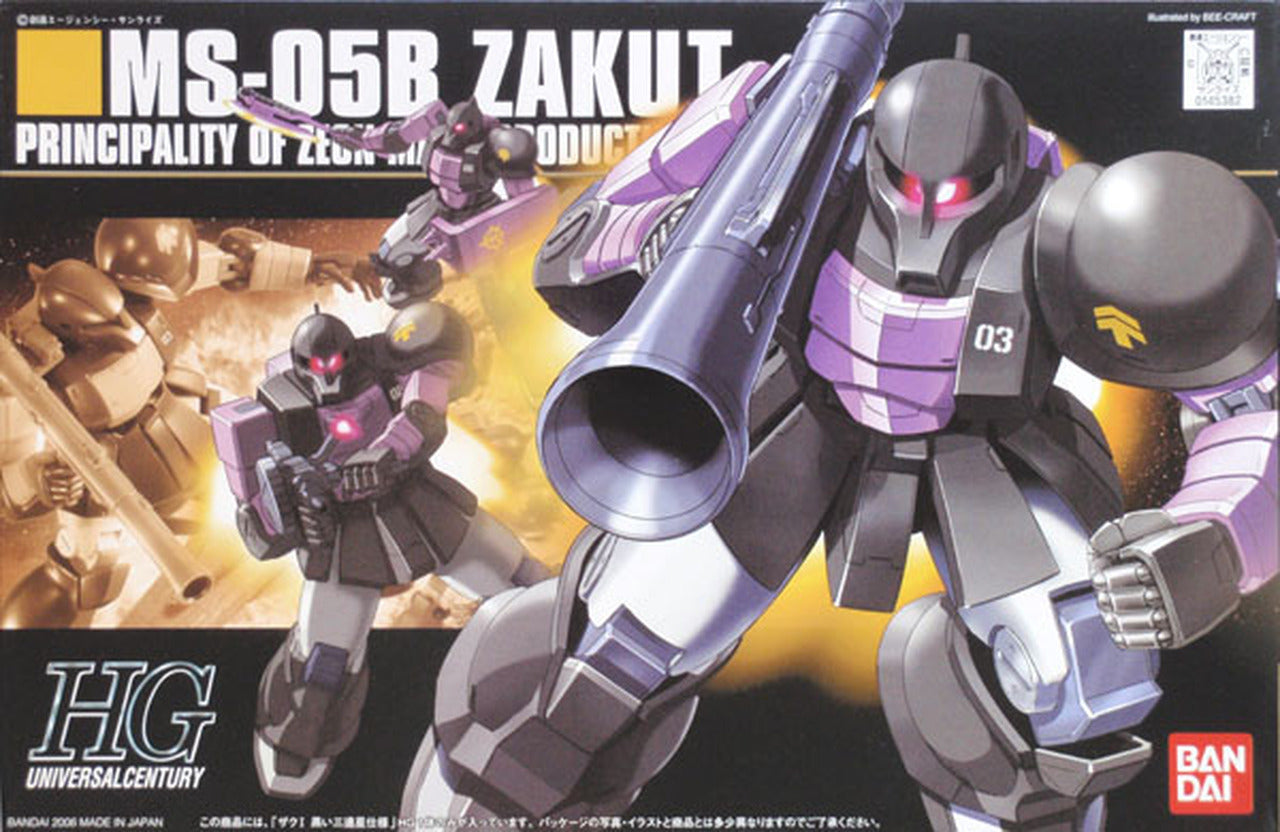 Gundam 1/144 HGUC Zaku I Black Tri Stars | Grognard Games