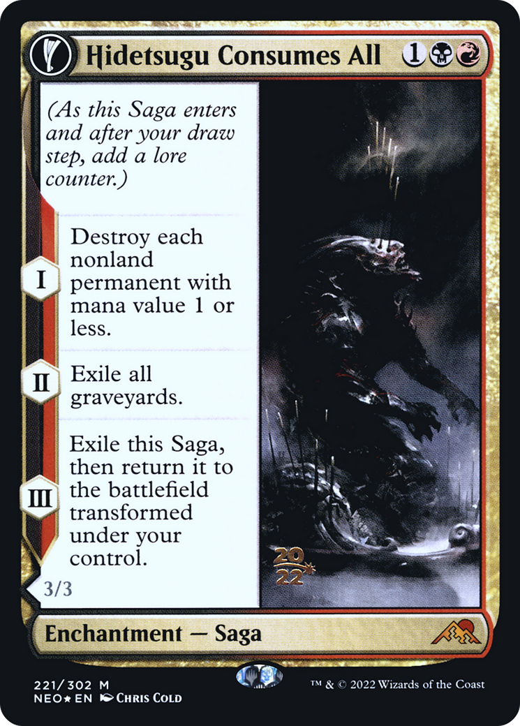 Hidetsugu Consumes All // Vessel of the All-Consuming [Kamigawa: Neon Dynasty Prerelease Promos] | Grognard Games