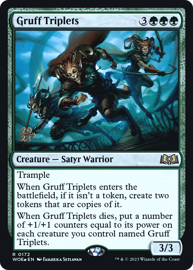 Gruff Triplets [Wilds of Eldraine Prerelease Promos] | Grognard Games