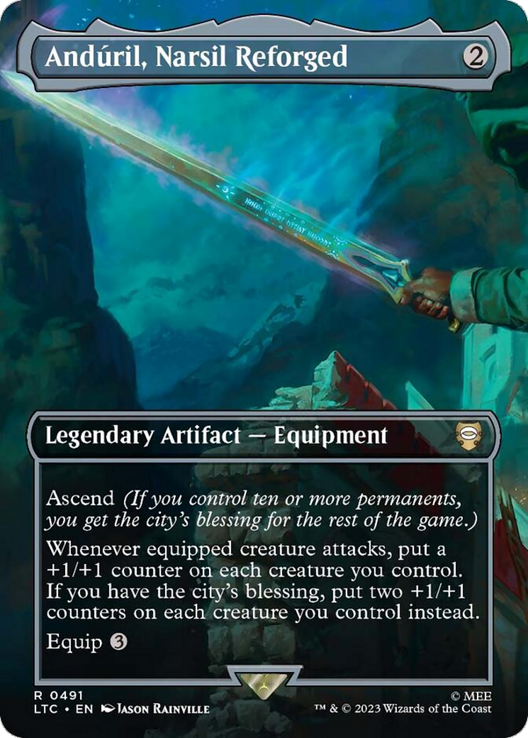 Anduril, Narsil Reforged (Borderless) [The Lord of the Rings: Tales of Middle-Earth Commander] | Grognard Games