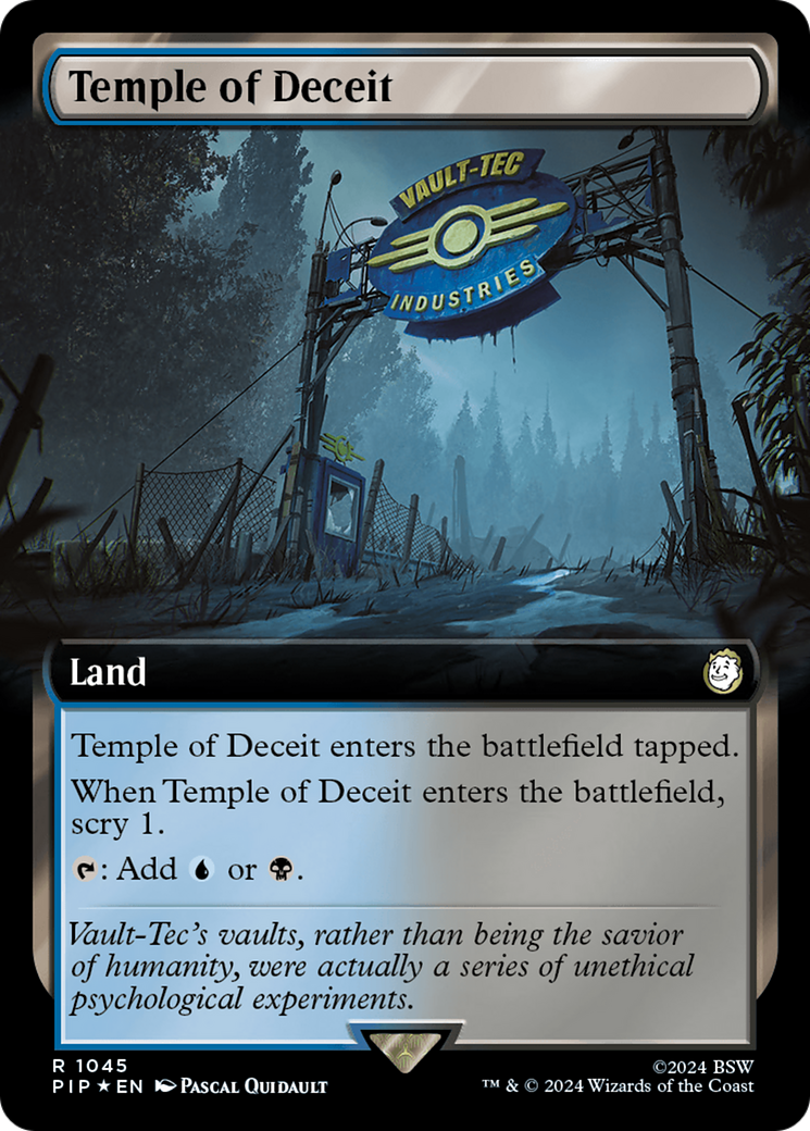 Temple of Deceit (Extended Art) (Surge Foil) [Fallout] | Grognard Games