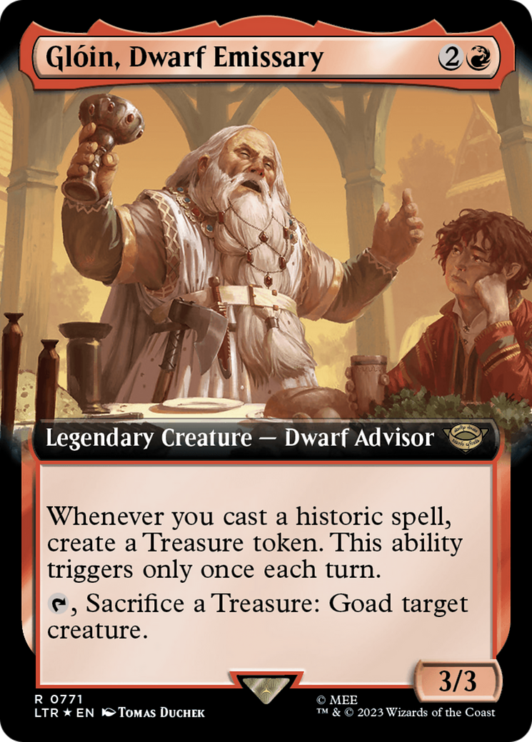 Gloin, Dwarf Emissary (Extended Art) (Surge Foil) [The Lord of the Rings: Tales of Middle-Earth] | Grognard Games