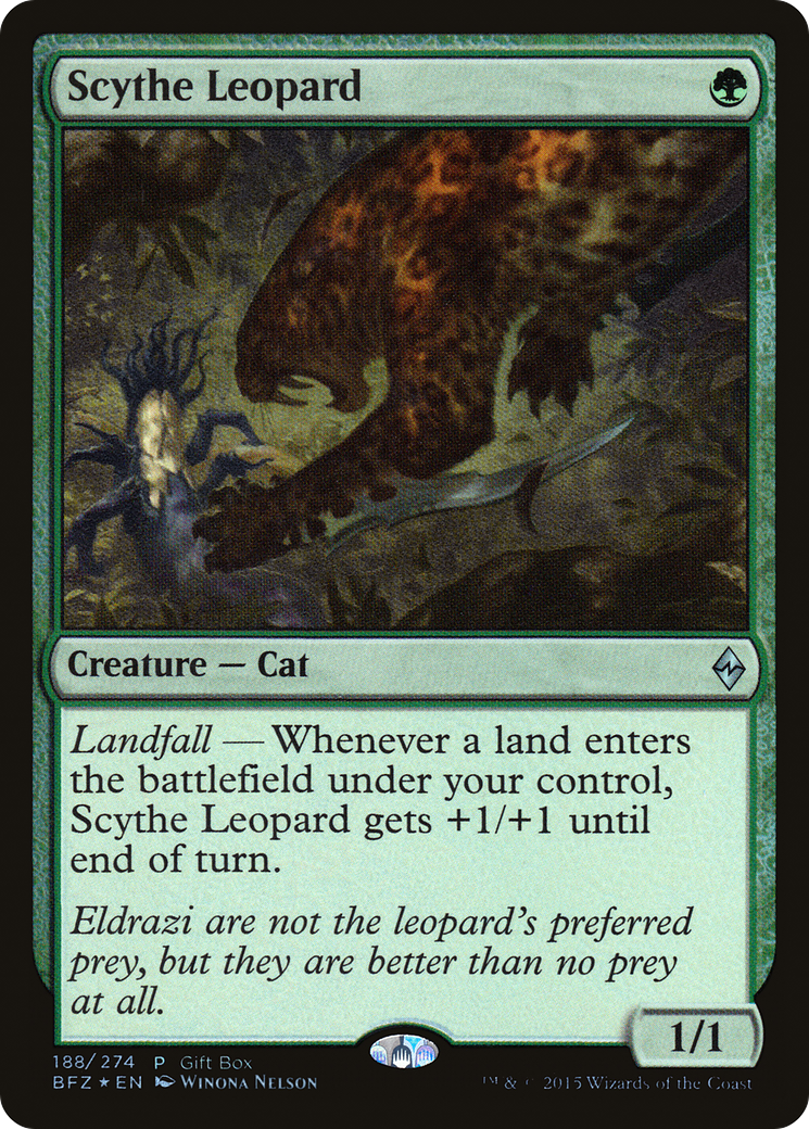 Scythe Leopard (Gift Box) [Battle for Zendikar Promos] | Grognard Games