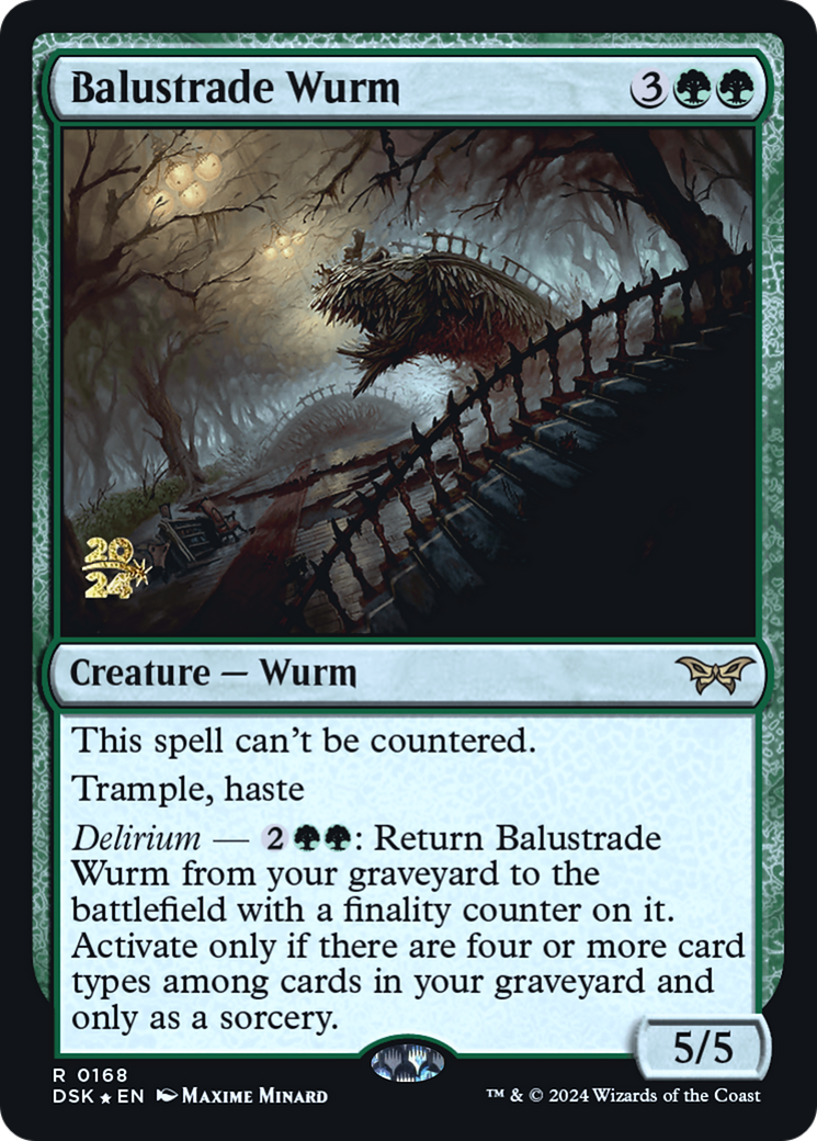 Balustrade Wurm [Duskmourn: House of Horror Prerelease Promos] | Grognard Games