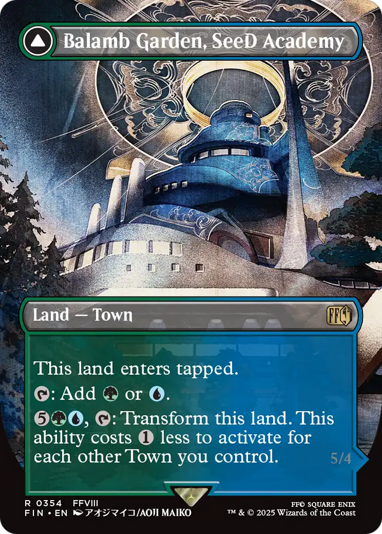 Balamb Garden, SeeD Academy // Balamb Garden, Airborne (FIN-354) - FINAL FANTASY (Borderless) Foil | Grognard Games