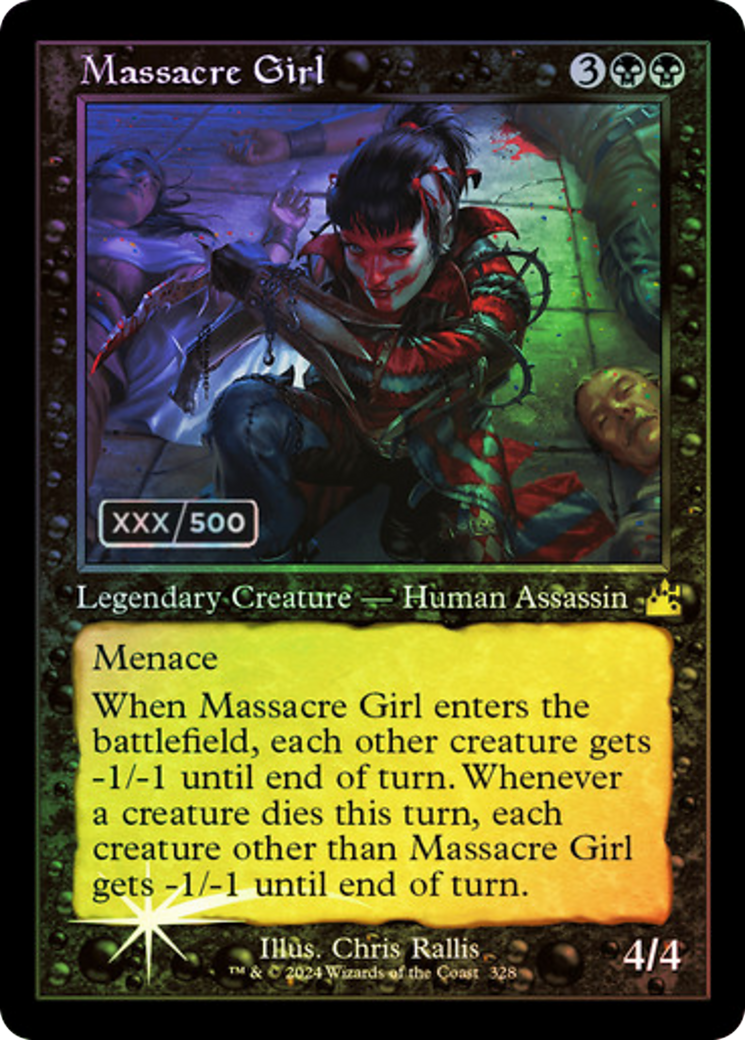 Massacre Girl (Retro) (Serialized) [Ravnica Remastered] | Grognard Games