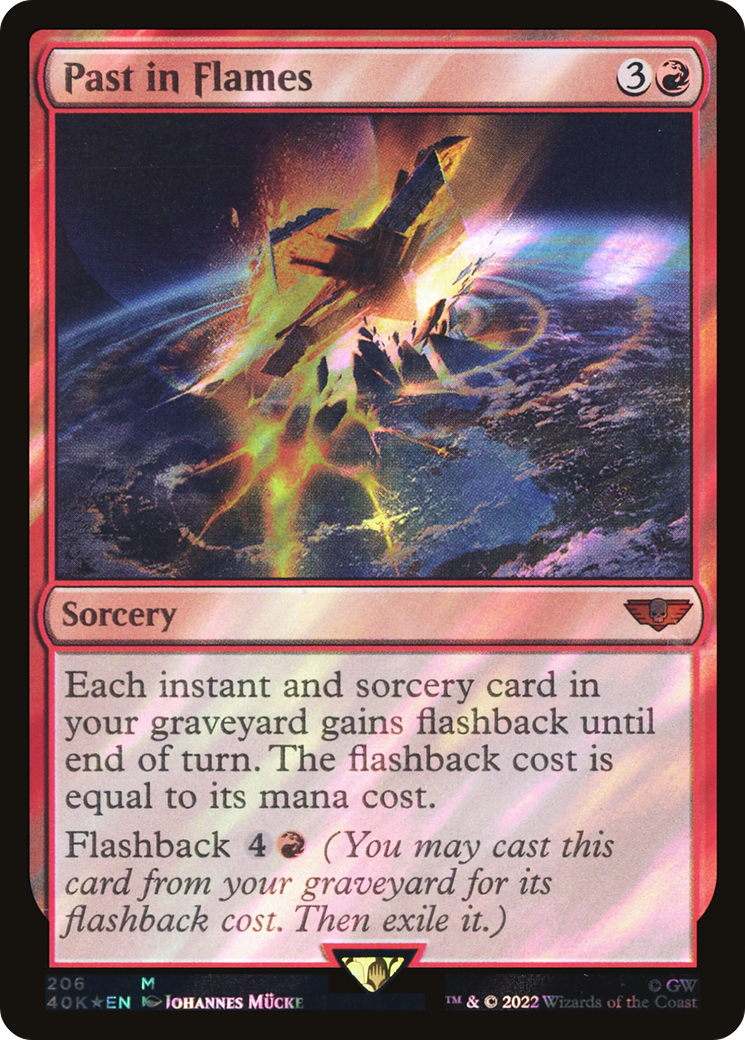 Past in Flames (Surge Foil) [Universes Beyond: Warhammer 40,000] | Grognard Games