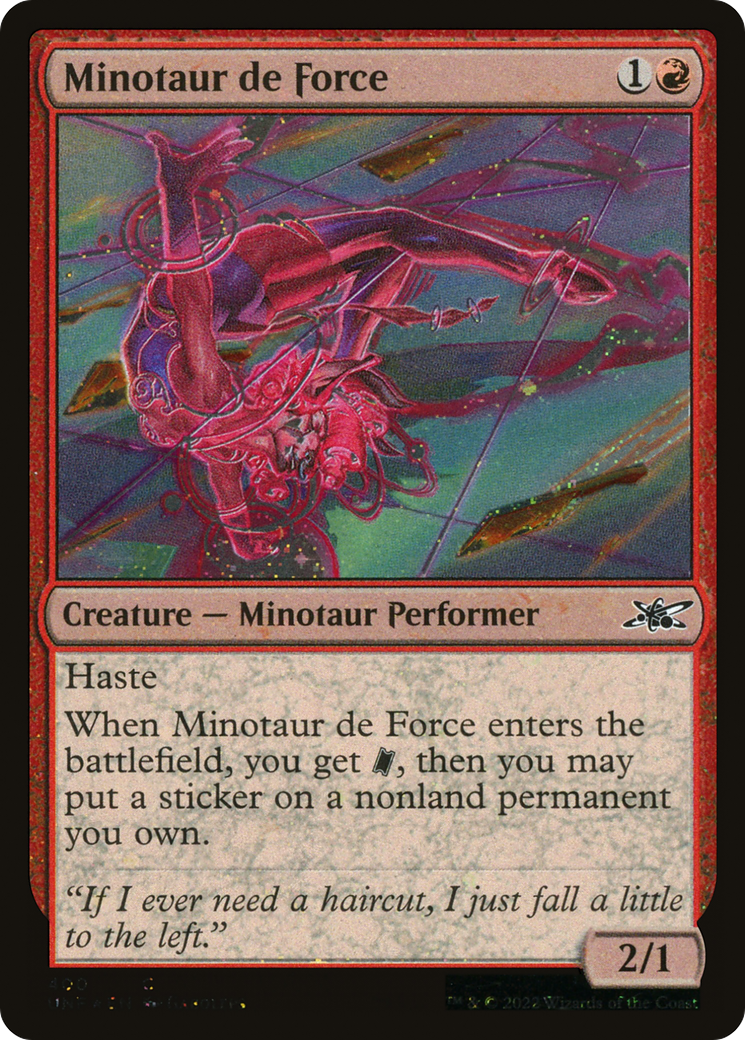 Minotaur de Force (Galaxy Foil) [Unfinity] | Grognard Games