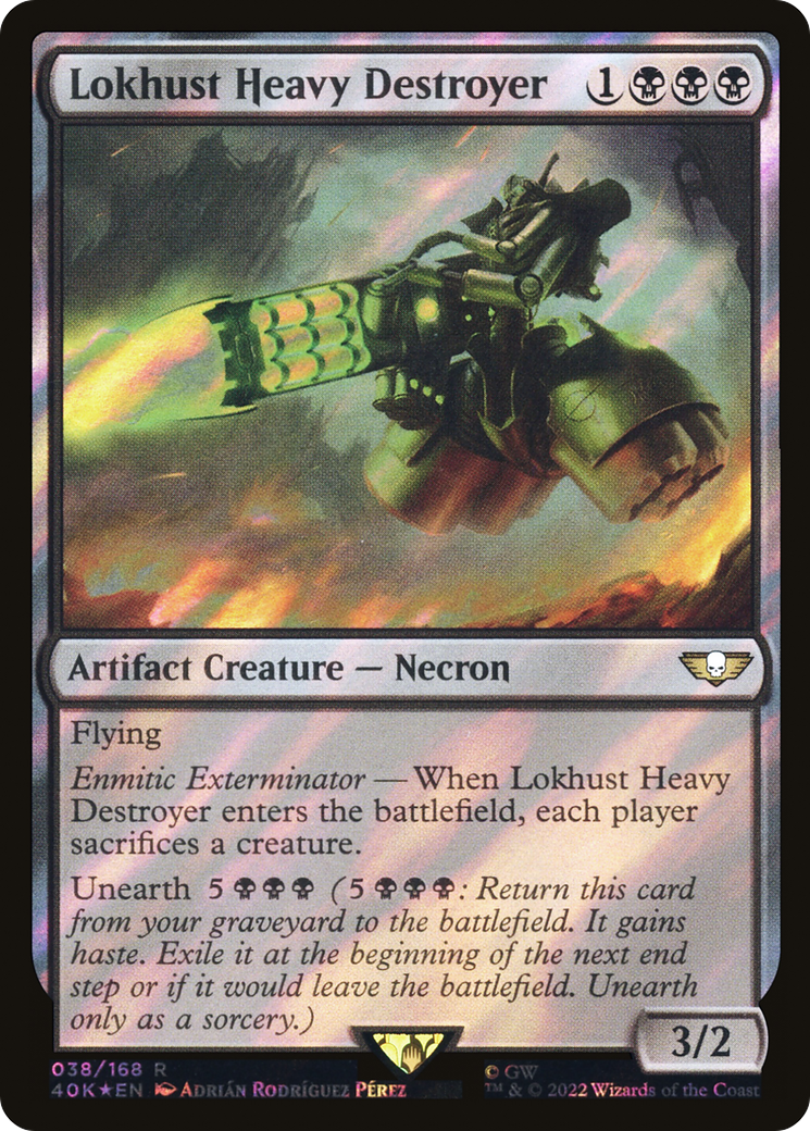 Lokhust Heavy Destroyer (Surge Foil) [Universes Beyond: Warhammer 40,000] | Grognard Games