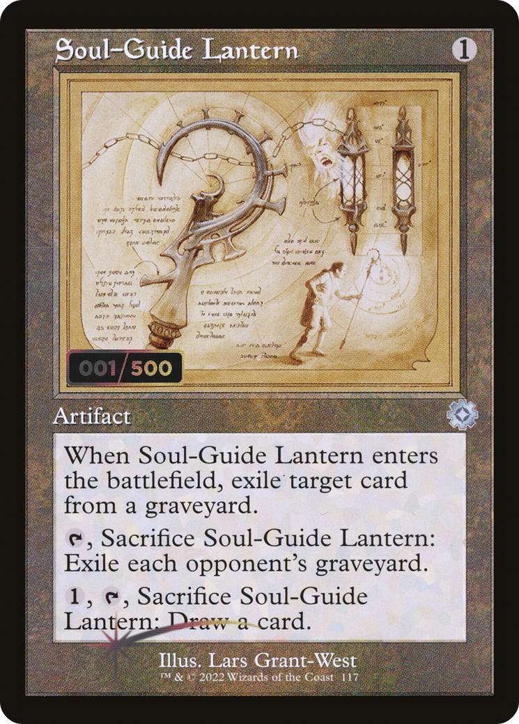Soul-Guide Lantern (Retro Schematic) (Serial Numbered) [The Brothers' War Retro Artifacts] | Grognard Games