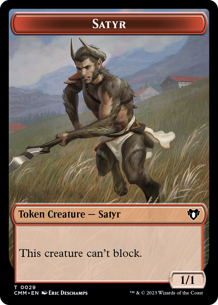 Satyr Token [Commander Masters Tokens] | Grognard Games