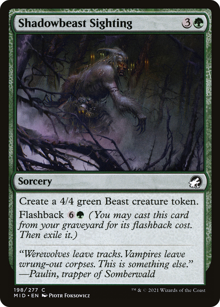 Shadowbeast Sighting [Innistrad: Midnight Hunt] | Grognard Games