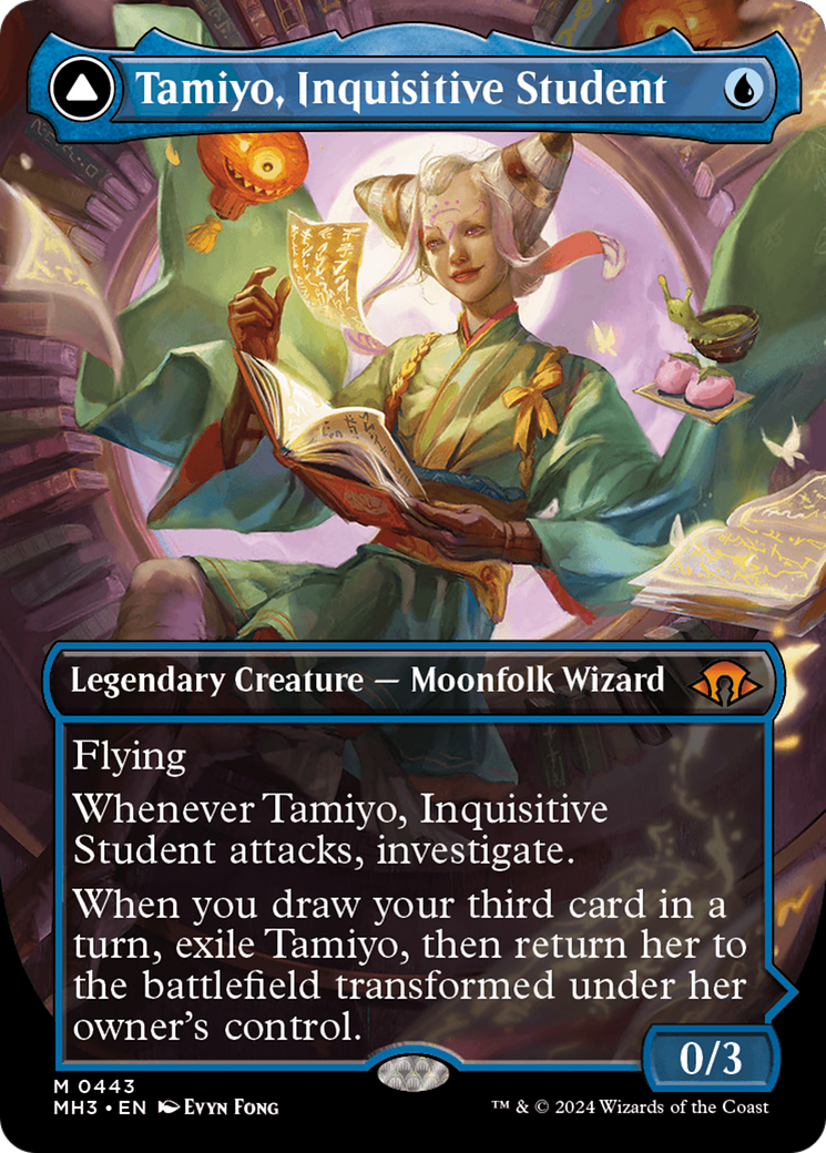 Tamiyo, Inquisitive Student (Borderless) (MH3-443) - Modern Horizons 3 (Borderless) | Grognard Games