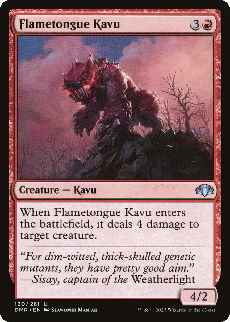 Flametongue Kavu [Dominaria Remastered] | Grognard Games