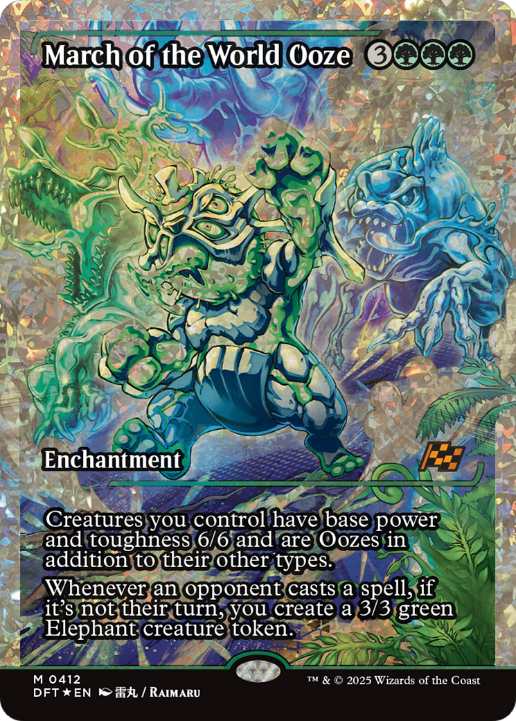 March of the World Ooze (Showcase Fracture Foil) (Japanese) [Aetherdrift] | Grognard Games
