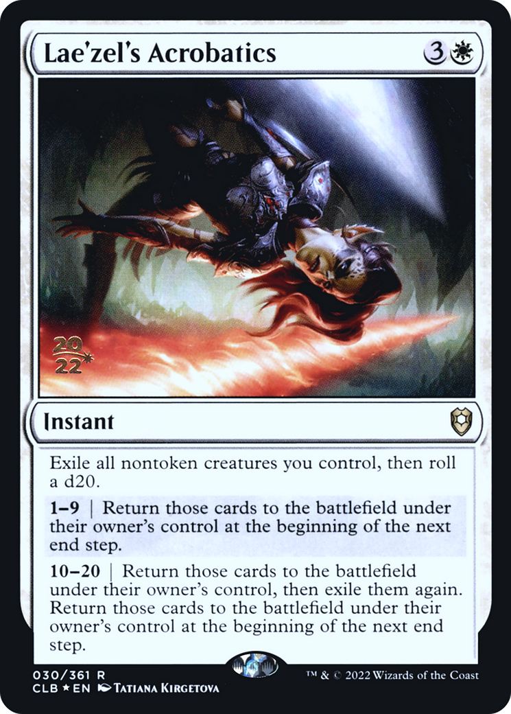 Lae'zel's Acrobatics [Commander Legends: Battle for Baldur's Gate Prerelease Promos] | Grognard Games