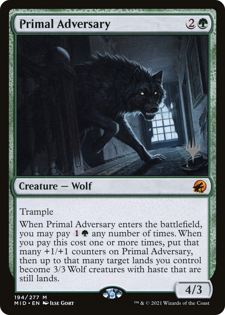 Primal Adversary (Promo Pack) [Innistrad: Midnight Hunt Promos] | Grognard Games