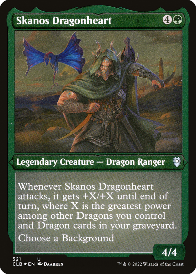 Skanos Dragonheart (Foil Etched) (CLB-521) - Commander Legends: Battle for Baldur's Gate Foil | Grognard Games
