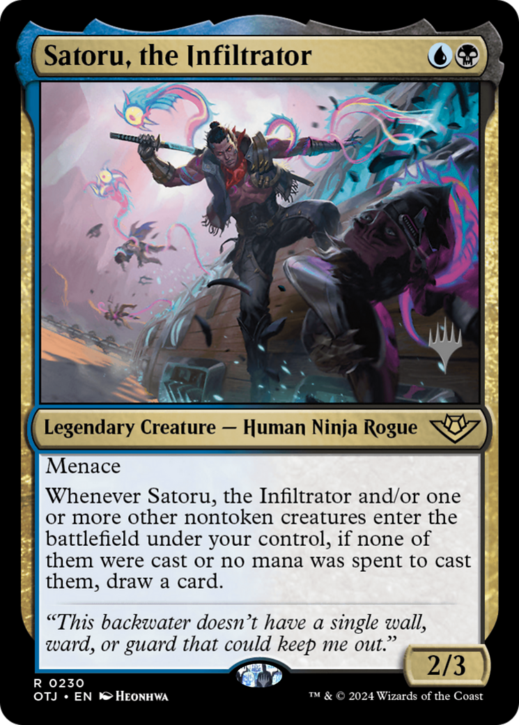 Satoru, the Infiltrator (Promo Pack) [Outlaws of Thunder Junction Promos] | Grognard Games