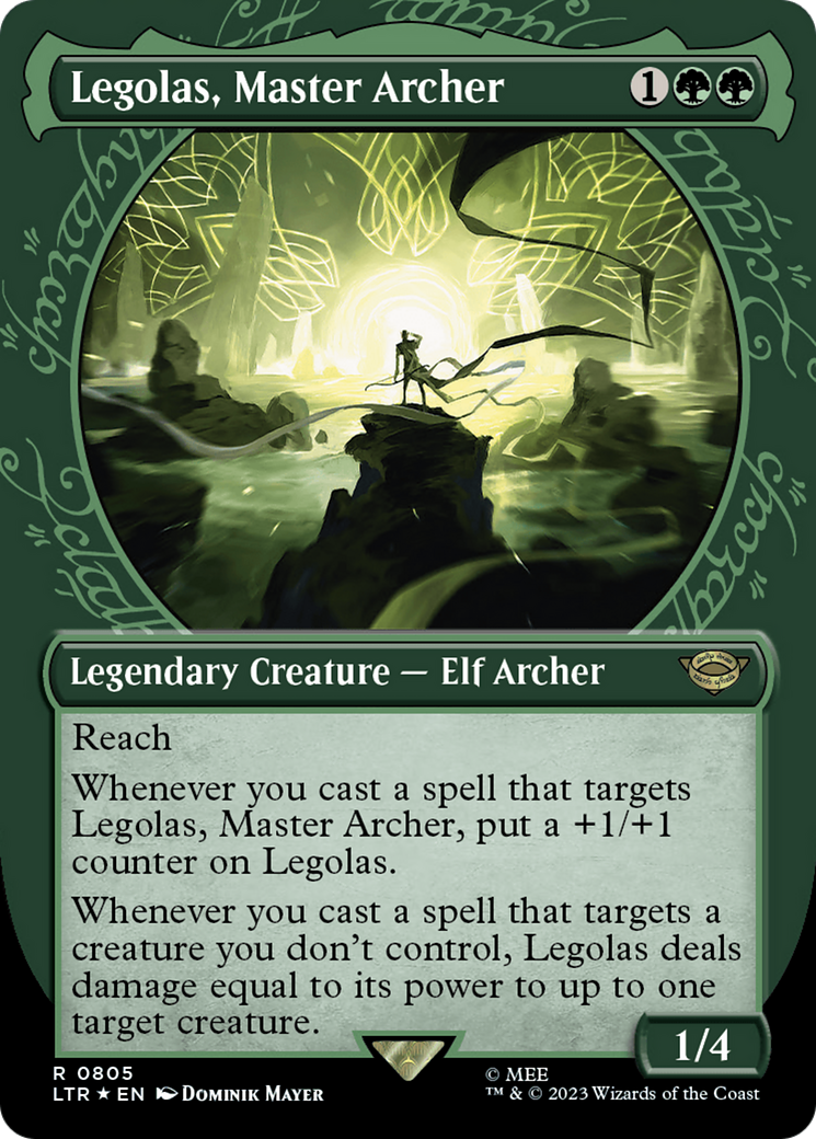 Legolas, Master Archer (Showcase) (Surge Foil) [The Lord of the Rings: Tales of Middle-Earth] | Grognard Games