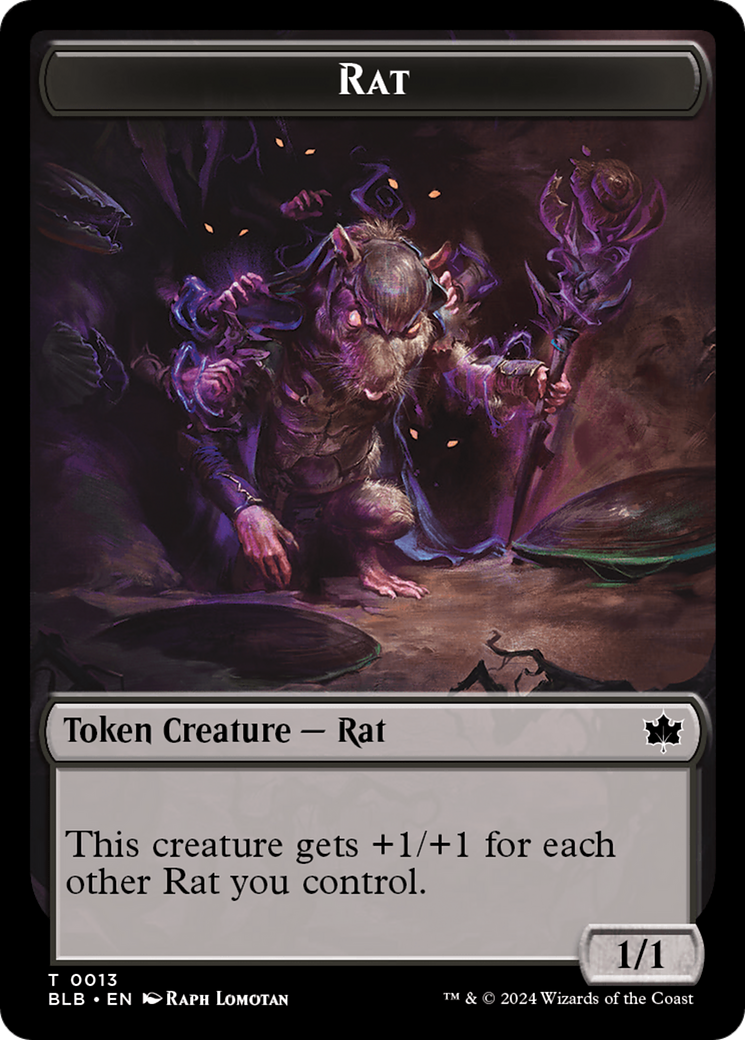 Rat (BLB-013) - Bloomburrow Tokens | Grognard Games