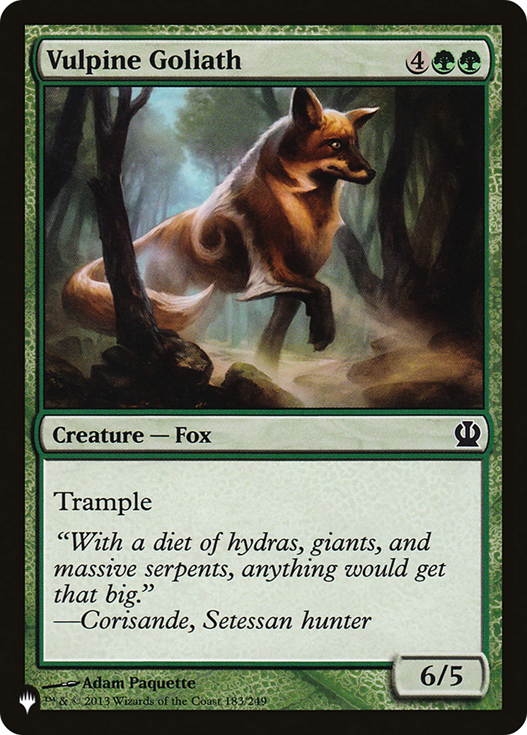 Vulpine Goliath [The List] | Grognard Games