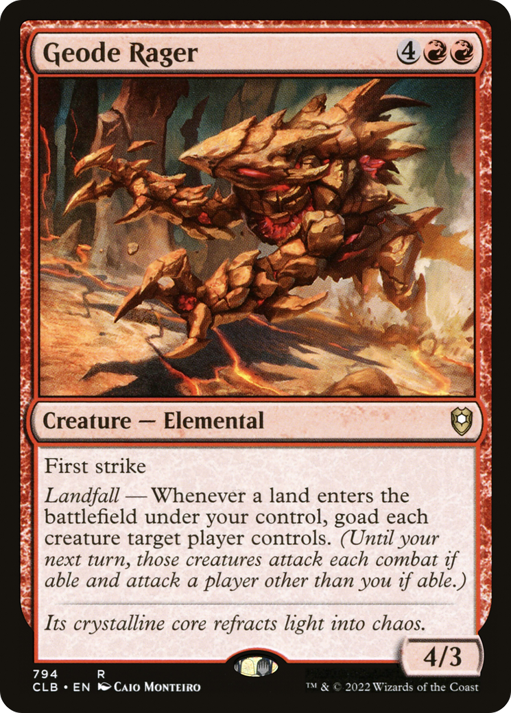 Geode Rager [Commander Legends: Battle for Baldur's Gate] | Grognard Games