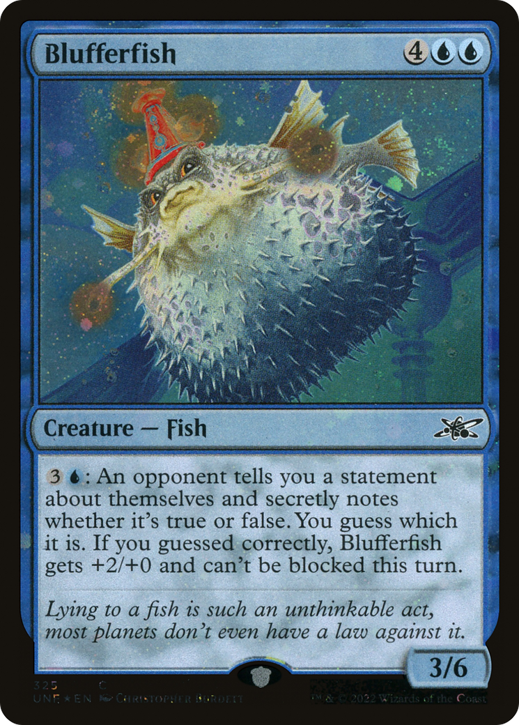 Blufferfish (Galaxy Foil) [Unfinity] | Grognard Games