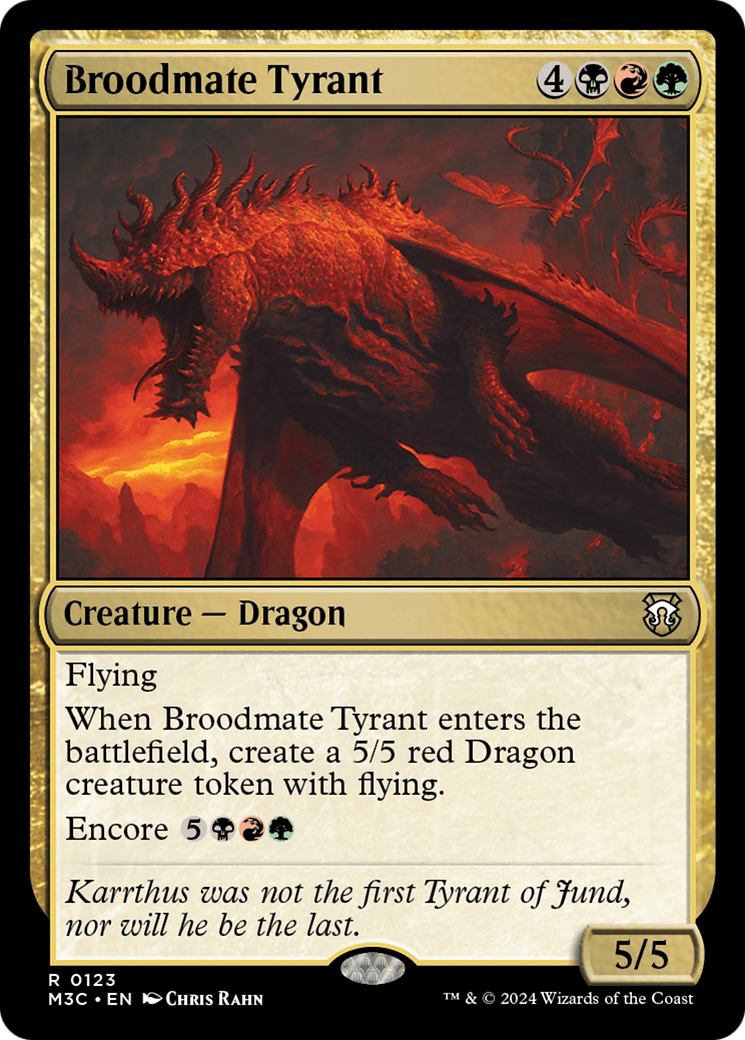 Broodmate Tyrant (Extended Art) (Ripple Foil) [Modern Horizons 3 Commander] | Grognard Games