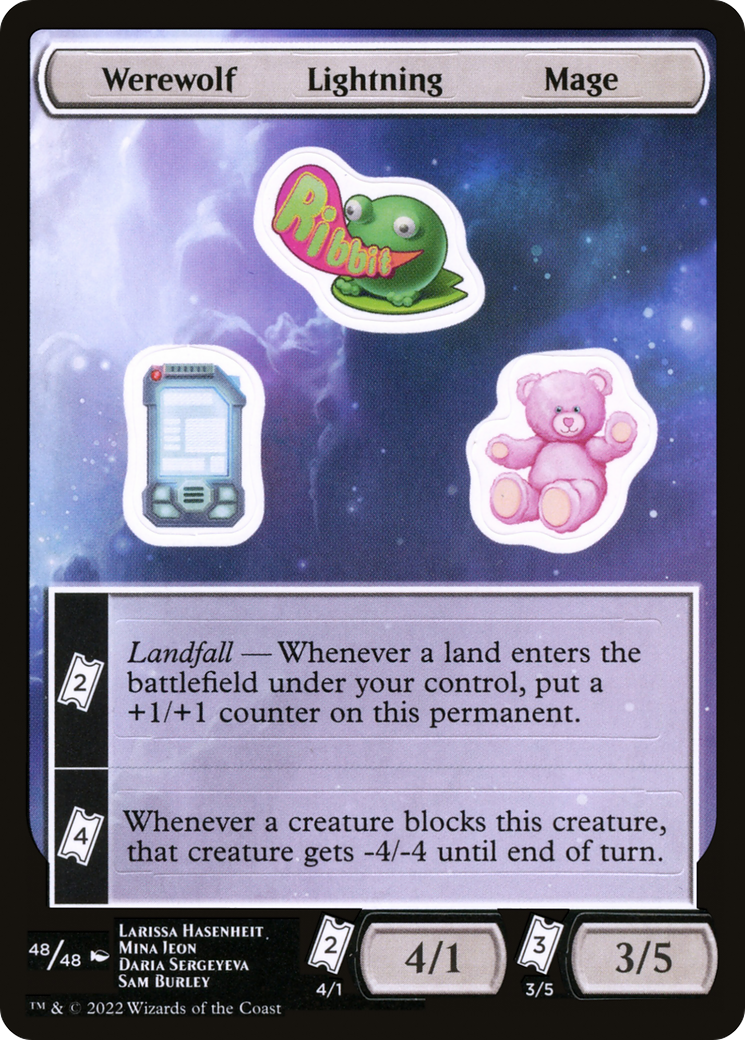 Werewolf Lightning Mage [Unfinity Stickers] | Grognard Games