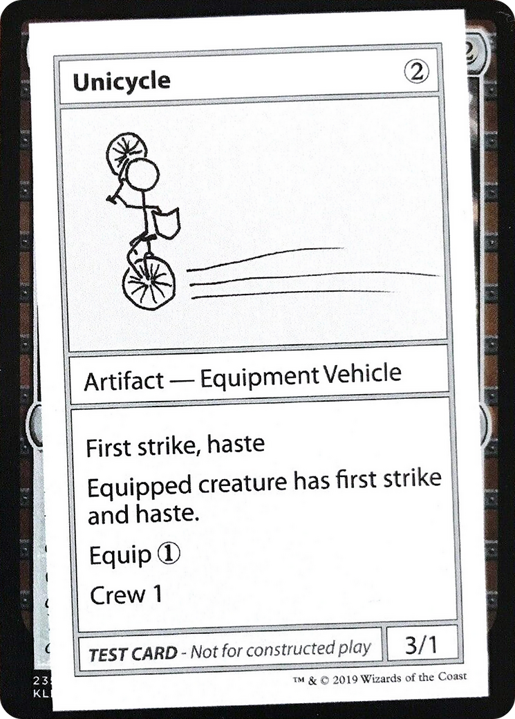 Unicycle (2021 Edition) [Mystery Booster Playtest Cards] | Grognard Games