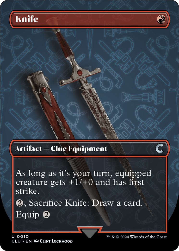 Knife (Borderless) [Ravnica: Clue Edition] | Grognard Games