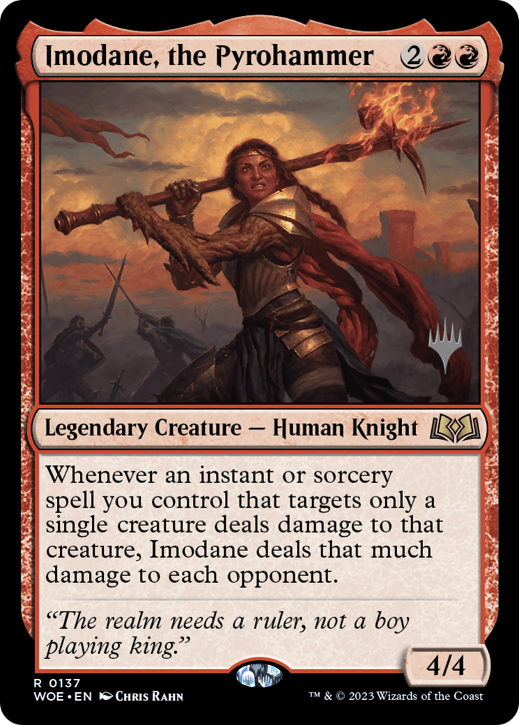 Imodane, the Pyrohammer (Promo Pack) [Wilds of Eldraine Promos] | Grognard Games