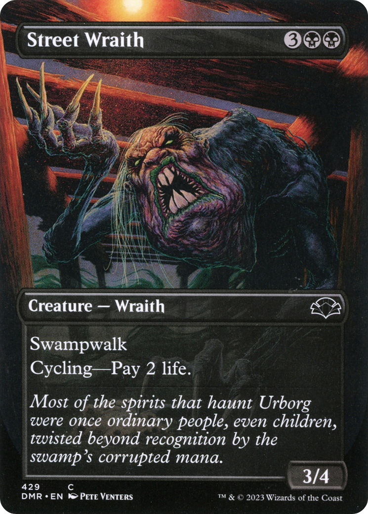 Street Wraith (Borderless Alternate Art) [Dominaria Remastered] | Grognard Games