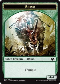 Rhino (013) // Spirit (016) Double-Sided Token [Modern Horizons Tokens] | Grognard Games