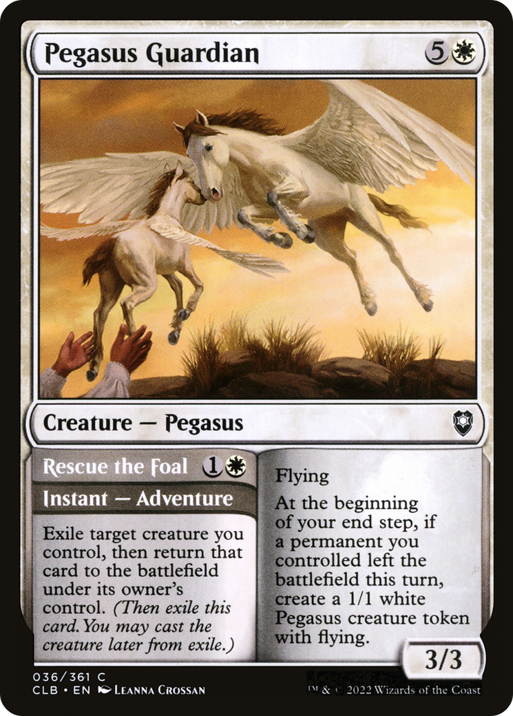 Pegasus Guardian // Rescue the Foal [Commander Legends: Battle for Baldur's Gate] | Grognard Games